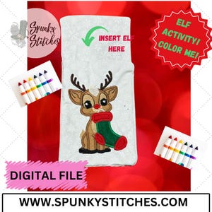 Elf Reindeer Sleeping Bag ITH Embroidery File