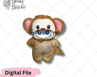 Bubu Monkey Costume Set ITH Embroidery File (Digital Download)