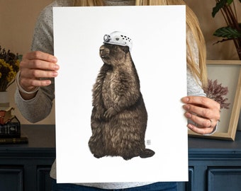 Poster Marmot Speleologist UK