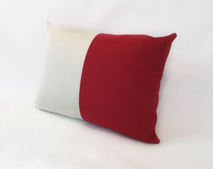 H - nautical flag alphabet pillow