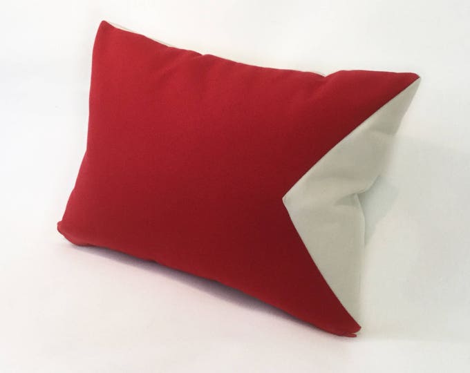 B - nautical flag alphabet pillow