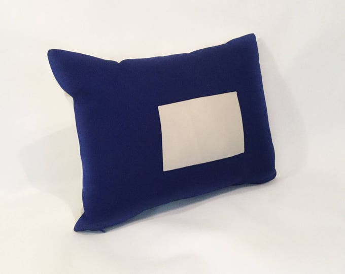 P - nautical flag alphabet pillow