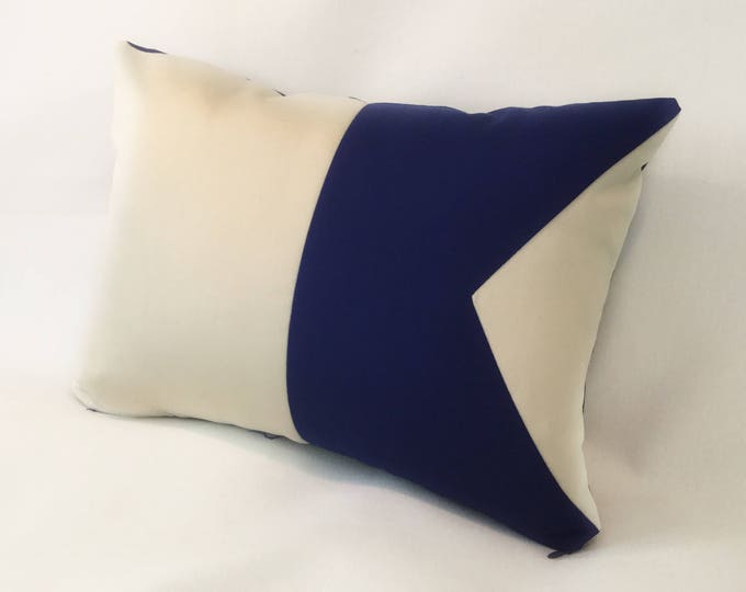 A - nautical flag alphabet pillow
