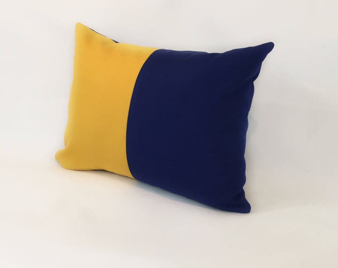 K - nautical flag alphabet pillow