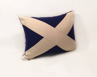 M - nautical flag alphabet pillow