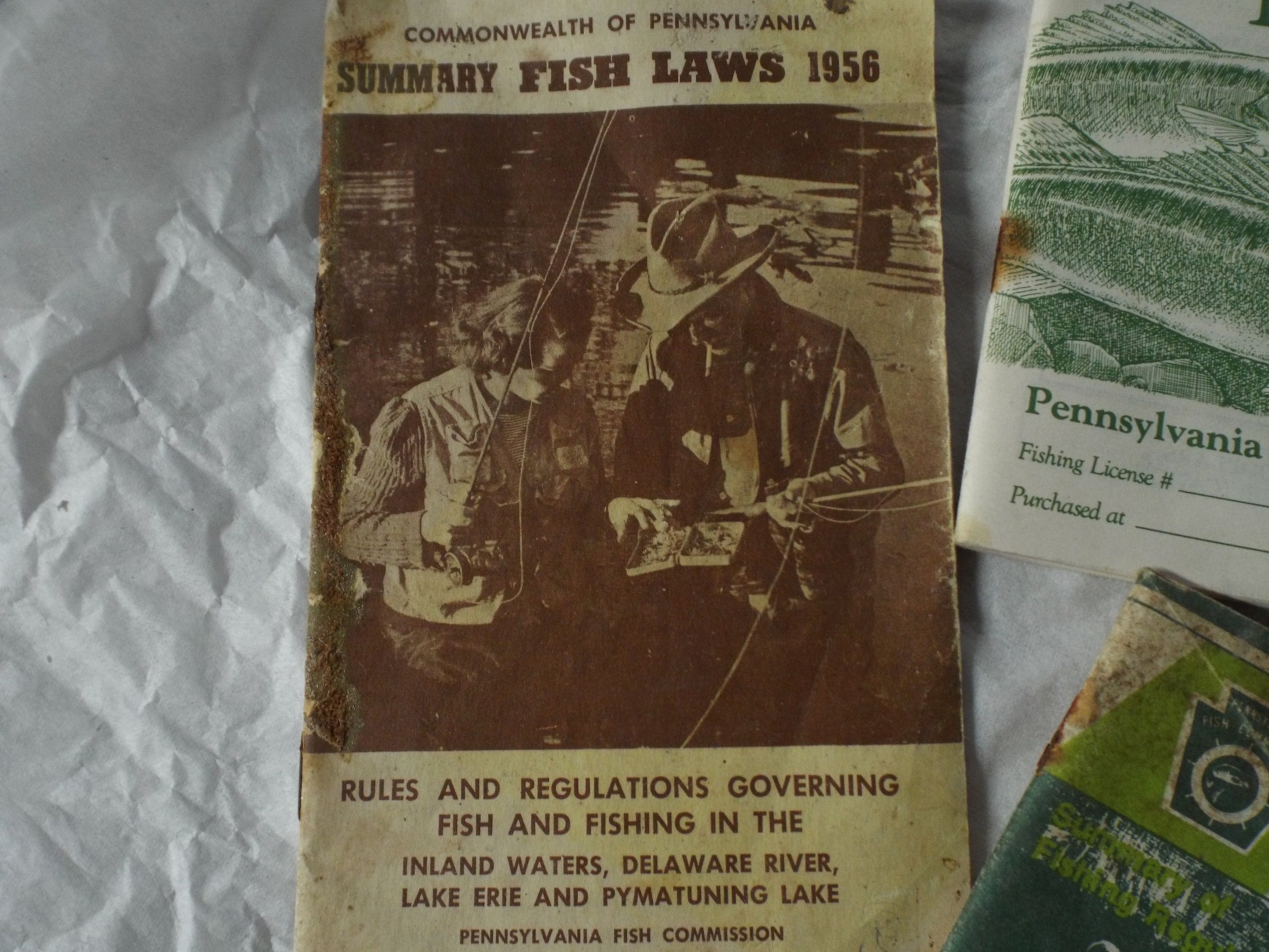 Vintage Set of Multiple Year PA Fishing Regulations and Law Booklets 5 ...
