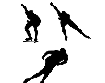 Choose Speed Skater Vinyl Decal, Choose Color and Size