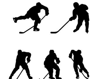 Choose Hockey Player Vinyl Decal, Choose Color and Size