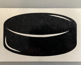Hockey Puck Vinyl Decal, Choose Color and Size