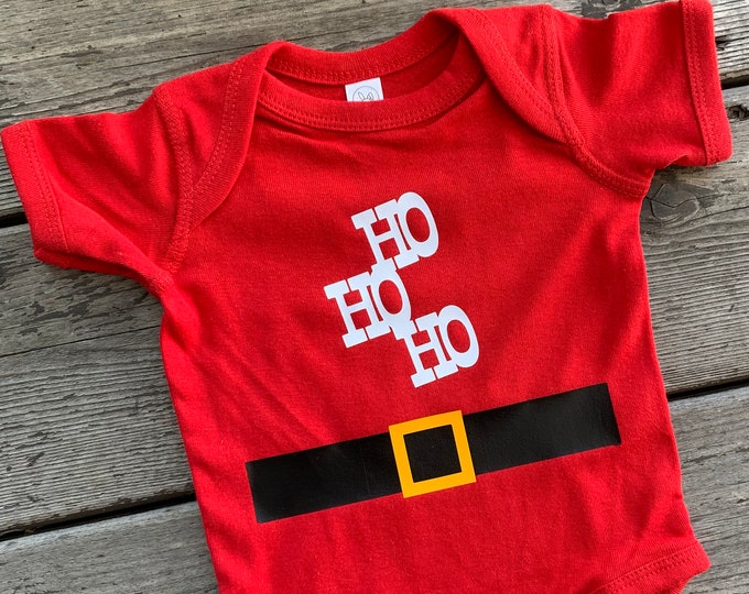 HoHoHo Santa Baby Clothing, Santa Suit, Christmas Baby Bodysuit, Toddler's Christmas Clothing, Romper, Creeper, Baby Grow, Shirt