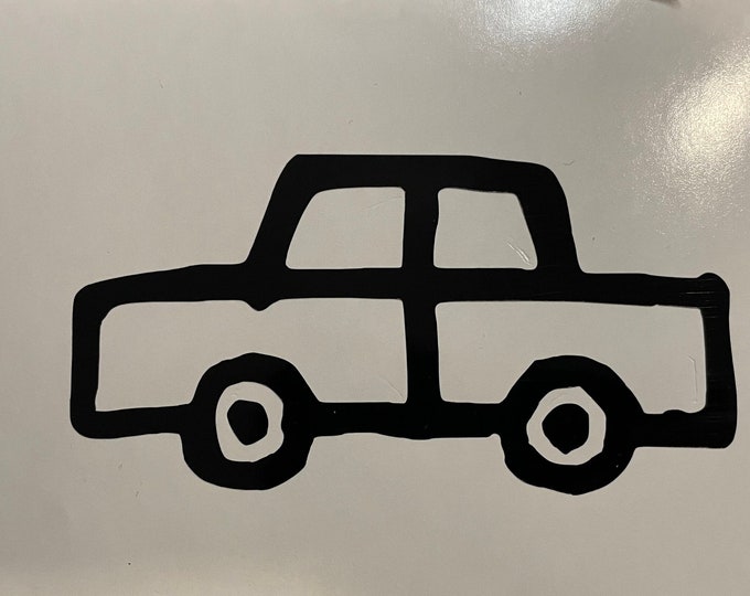 Trabant Vinyl Decal, Car Decal,  Bumper Sticker,  Laptop Wall or Car Decal, U2 style symbol, Boys room decor