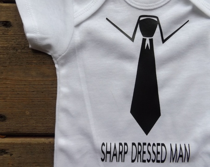 Sharp Dressed Man ZZ Top Onesie Baby Bodysuit, Baby Clothing, Baby Shower or Gift, Rock Band Clothing Toddler or Children's Top Shirt