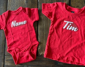 Personalized Custom Timmies Baby Bodysuit or Toddlers Children's T-shirt, Gift for Coffee Lover, Canadiana