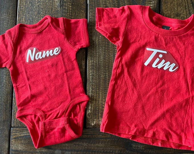 Personalized Custom Timmies Baby Bodysuit or Toddlers Children's T-shirt, Gift for Coffee Lover, Canadiana