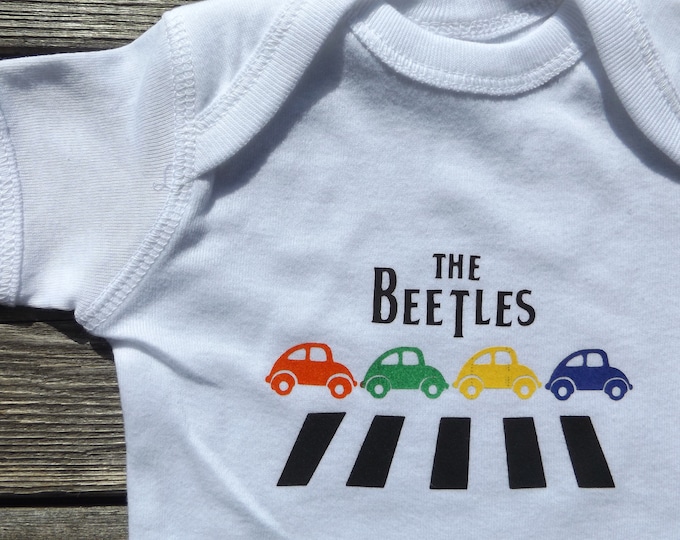 The Beetles Funny Baby Bodysuit, Baby Grow, One Piece Baby Infant Clothing Baby Shower Birthday Gift Baby Music Lover Rock Band