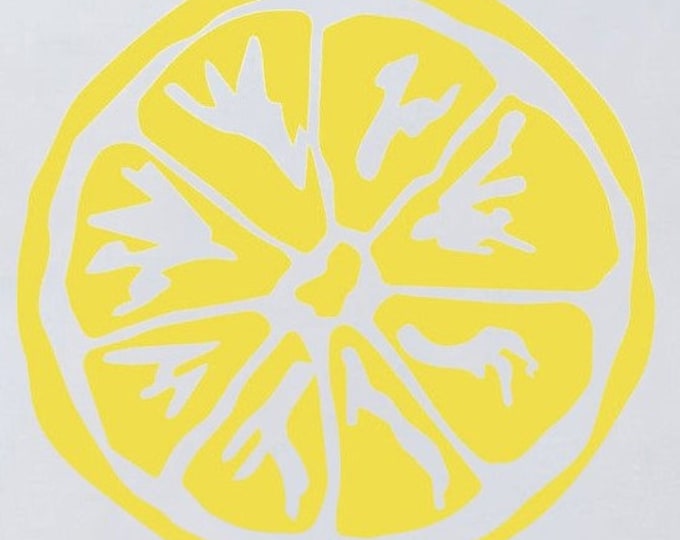Lemon Vinyl Decal, Car Vinyl Decal, Sticker Die Cut for Car, Laptop or Wall, The Stone Roses Lemon Decal, Guitar Vinyl Decal