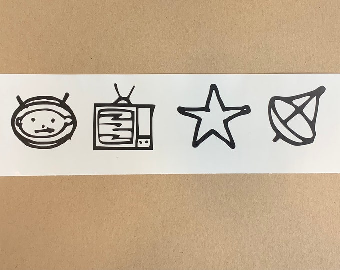 Zoo TV Symbols vinyl decal, sticker, Zoo TV icons, Choose size