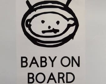 Baby on Board U2 Astrobaby  Sticker - Car Vinyl Decal, Bumper Sticker, Baby on Board Decal, Mom Car Sticker, Baby Shower Gift