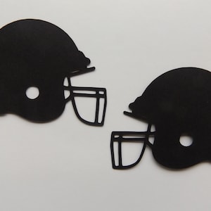 Découpes en papier pour casque de football américain au choix, 25 couleurs au choix, découpes de papier cartonné, cupcake, bannière de décoration de gâteau