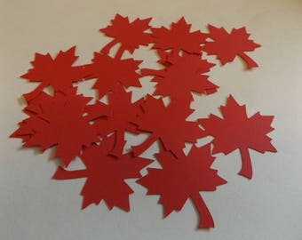 25 Maple Leaf Die Cuts: Paper or Cardstock, Canada Day Theme