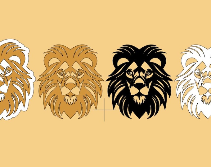 Lion's Head vinyl decal, Choose Size and Colour,  Car decal, Window Sticker