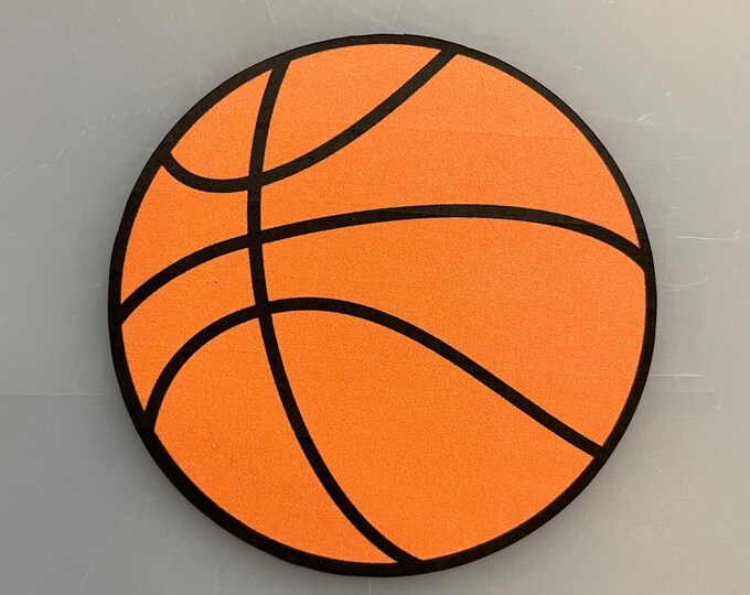 Basketball Printed Paper Die Cuts: Party Decorations, 10 Pack