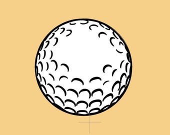 Golf Ball vinyl decal, Choose Size, Bumper Sticker, Window Decal