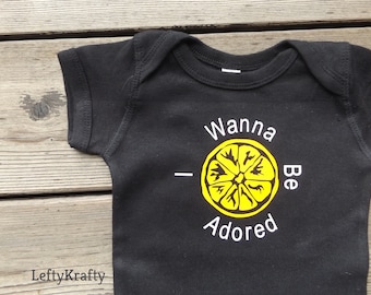I Wanna Be Adored Baby Bodysuit: Stone Roses Inspired 100% Cotton