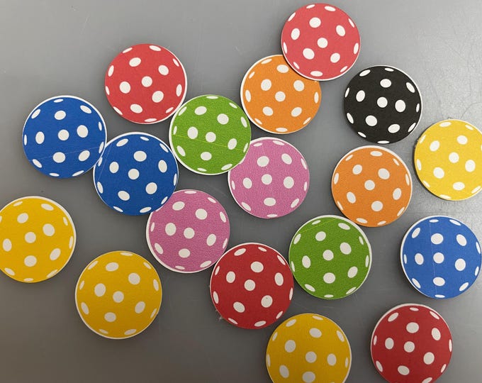 Printed Pickleball Paper Die Cuts, Pack of 10 Cut Outs, Choose Color and Size, Available in 1 to 6.5 inch diameter, 65 lb Card stock