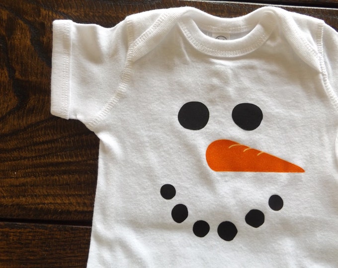 Snowman Funny Onesie, Bodysuit, Baby Grow, One Piece, Baby or Infant Clothing, Baby Shower or Birthday Gift, Winter Christmas Baby Clothing