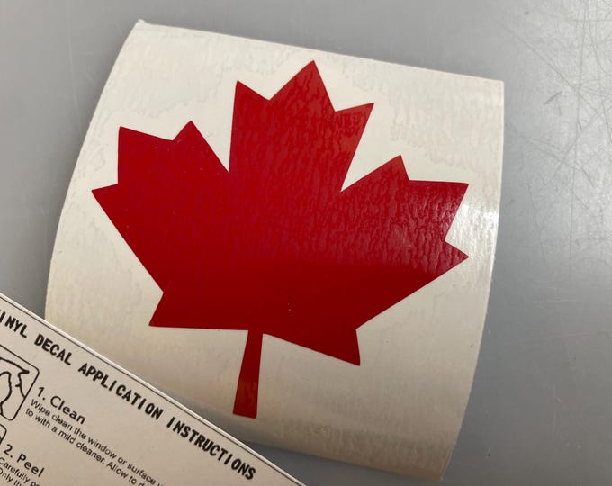 Canada Maple Leaf Vinyl Decal, Choose Color and Size, Proudly Canadian, Canadiana, Car Decal,  Bumper Sticker, Laptop Sticker