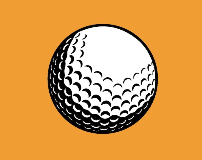Golf Ball vinyl decal, Choose Size, Bumper Sticker, Window Decal