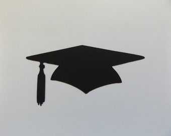 Large graduation hat paper shapes, Choose size size 5 to 10 inches, Graduation cap cut outs, Heavy cardstock paper die cuts