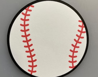 Baseball Paper Die Cuts: Party Decorations, 10 Pack