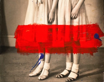 The sisters - printing after mixed old photo techniques - acrylic