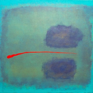 Acrylic painting on canvas in the manner of Tàpies - 73x68cm - 2021 - signed on the back (S. Solaro)