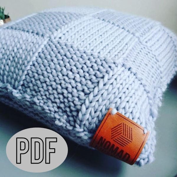 Cosy Cushion Cover Knitting Pattern - Instant PDF Download