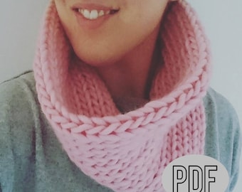 Super Smooth Snood Basic Knitting Pattern - Instant PDF Download