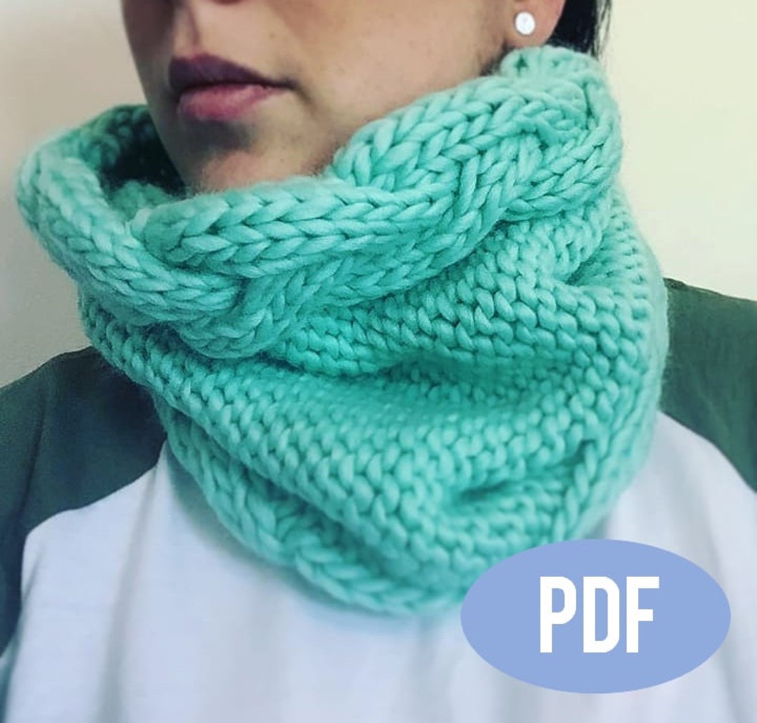 Cable Snood Knitting Pattern Instant PDF Download Etsy