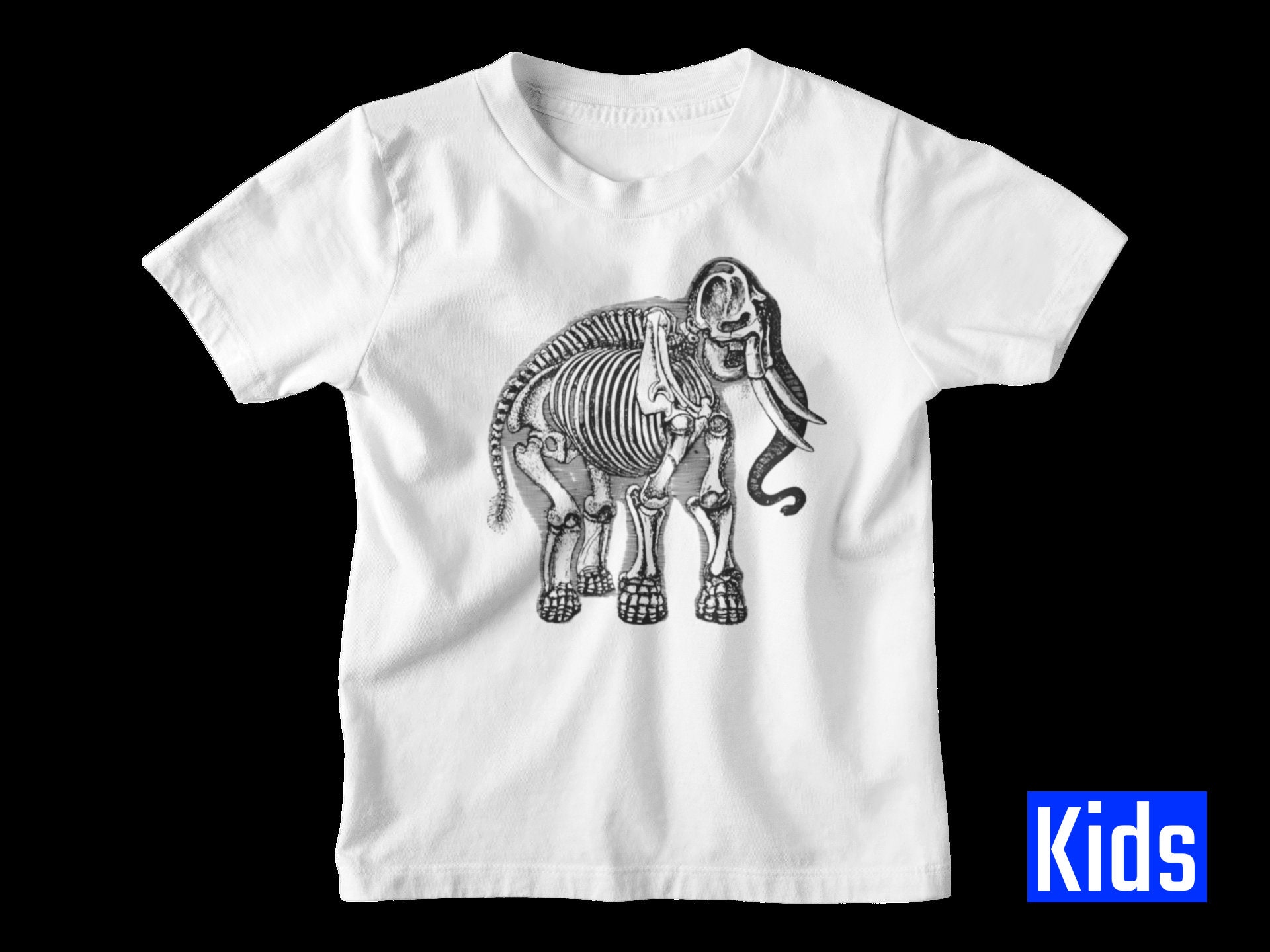 Elephant Skeleton Minimal Tshirt Animal Bones Line Art African - Etsy