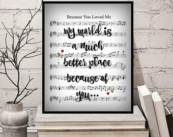 celine dion because you loved me video download Because you loved me lyrics-lesson.