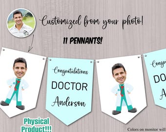 Personalized Photo Doctor White Coat Ceremony Banner: Medical Graduation Decoration