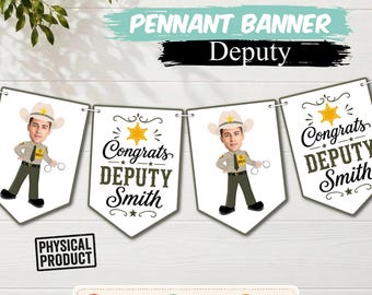 Personalized Deputy Graduation Photo Banner, Sheriff Academy Graduation Banner, Congrats Deputy, Custom Law Enforcement Party Decoration