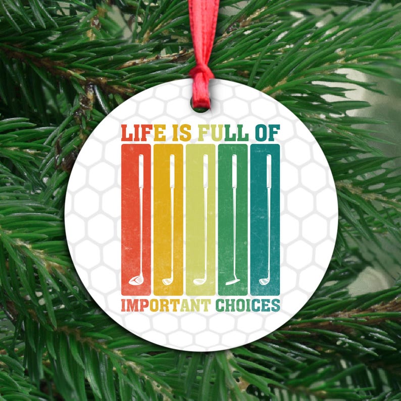Life is Full of Important Choices Ceramic Christmas ORNAMENT, Funny