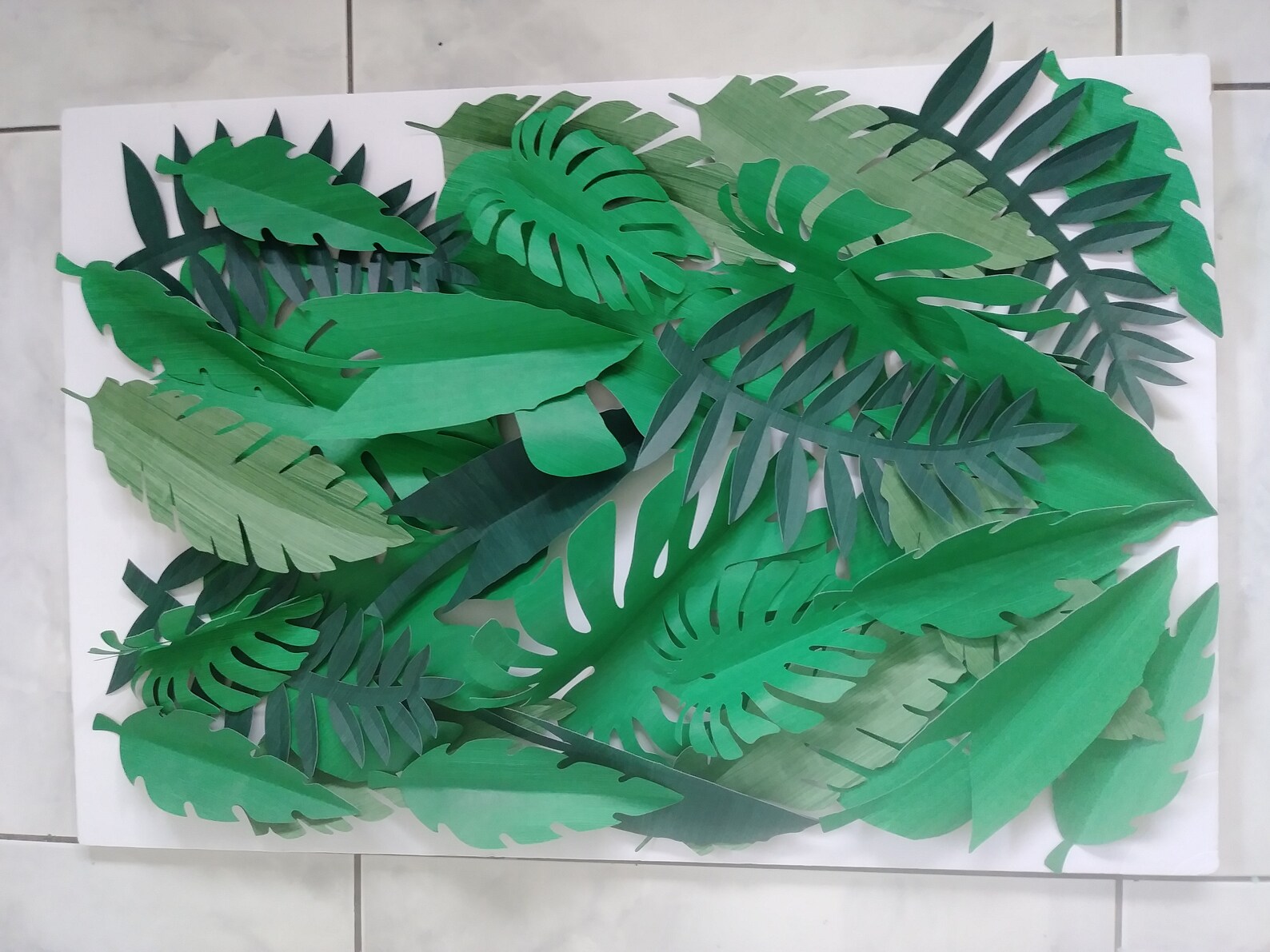 Tropical Leaves 30 Large Paper Jungle Safari Leaves DIY Etsy