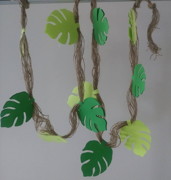 Garland 6 pies Tropical Leaf Garland Safari Jungle Garland Etsy España