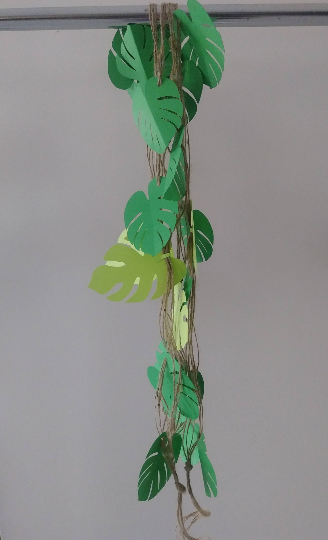 Garland 8 Feet Tropical Leaf Garland Safari Jungle Garland Etsy