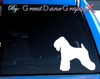 Soft-coated Wheaten Terrier -Vinyl Decal Sticker -Color Choice -HIGH QUALITY (Customization Available)