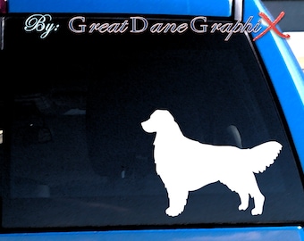 Golden Retriever n.° 1 - Adhesivo de vinilo - Colores a elegir - Alta calidad (personalización disponible)