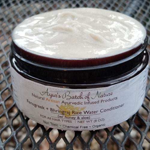 8oz Fenugreek Bhringraj Rice Water Deep Conditioner Fermented Etsy